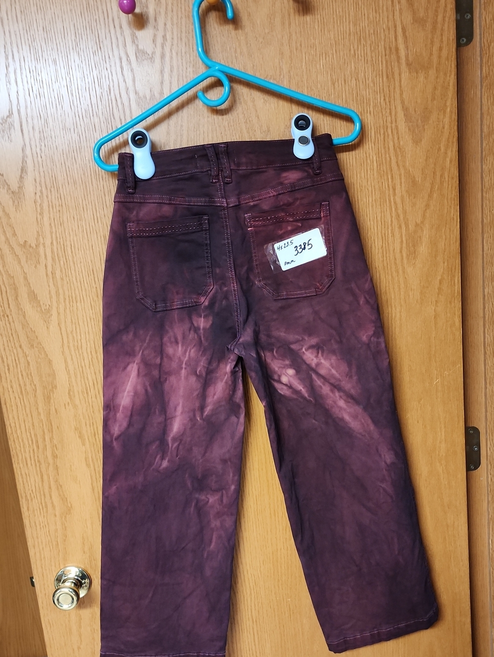 Tribal jeans Tie-Dye Burgundy womens 4x23.5 number 3385